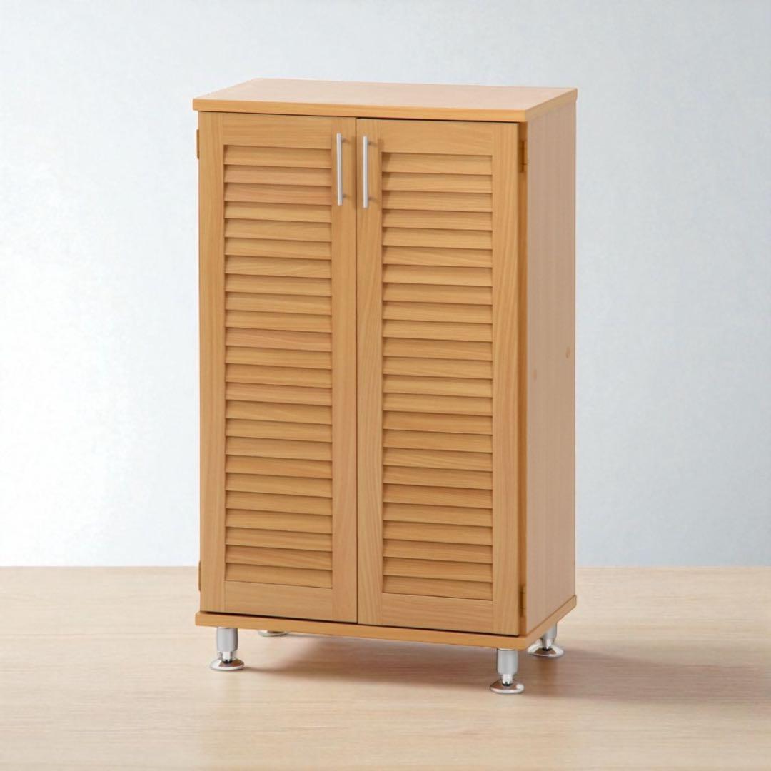 ルーバーシューズボックス ナチュラル [CD:96563]未開封品 96563 ルーバーシューズボックス 1台 不二貿易 【通販モノタロウ】