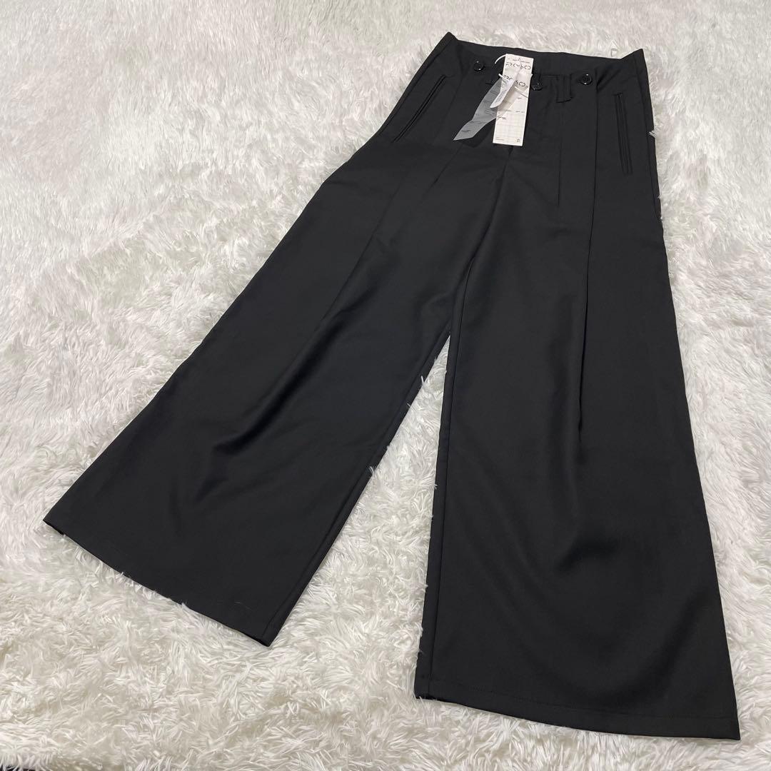 未使用品　FRKM SCD ワイドパンツ イージーパンツ スラックス　バギー　M ワイドスラックス メンズ [M便 1/1] スラックス 無地 ブラック グレー