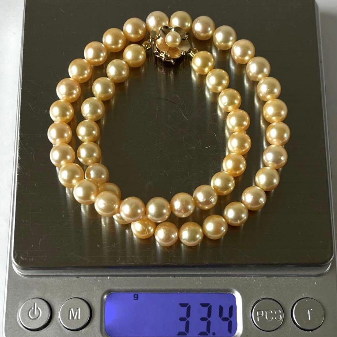 k14刻印✨あこやゴールデンパール 7.5-8.0mm ネックレス 本真珠 - メルカリ