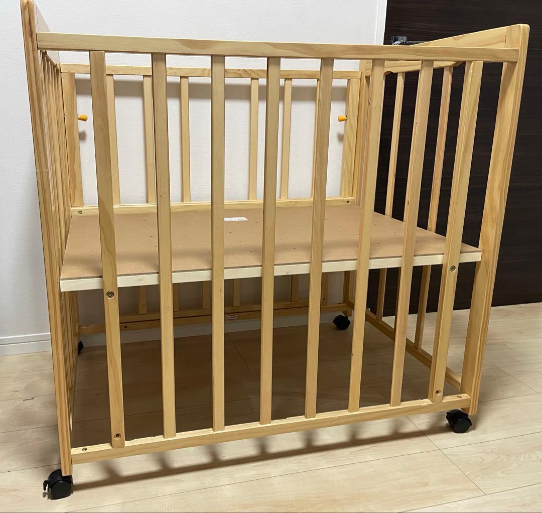 ヤトミ ベビーベッド ミニベッドネルネル 説明書付き - メルカリ