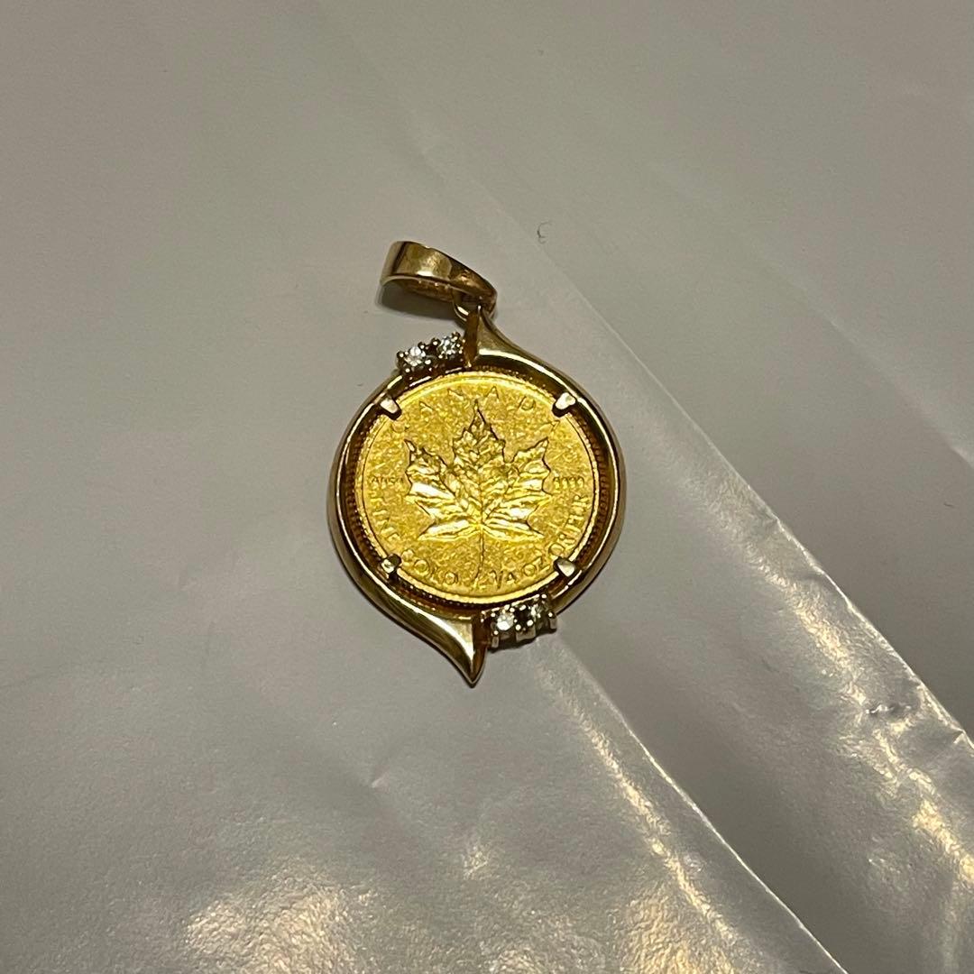 ペンダントトップ チャーム 9999 1/4 oz 24k 18k 金 ゴールド 純金 K24 マリア 1g ペンダントトップ コイン メンズ レディース