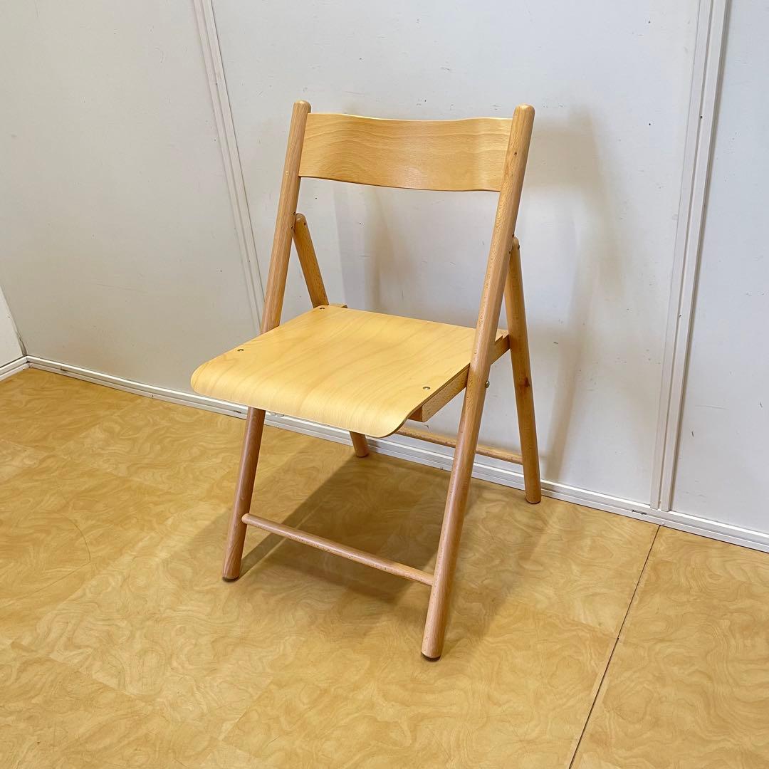 無印良品 折りたたみ椅子 木製 フォールディングチェア 折り畳み椅子 チェア 4/7まで】無印良品 木製 折りたたみ椅子 折りたたみチェアー ブナ材
