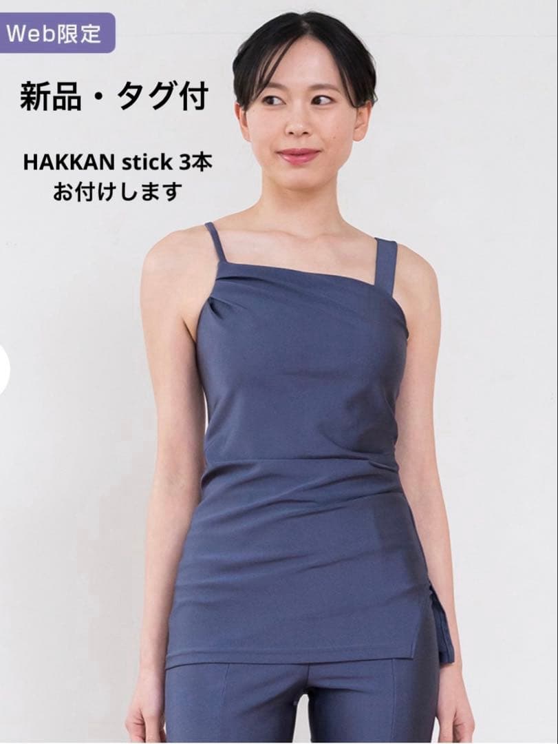 SUKALA✴︎シャインストレッチアシンメトリーチュニック ハッカンスティック3本 SUKALA】シャインストレッチアシンメトリーチュニック(XS・S・M・L