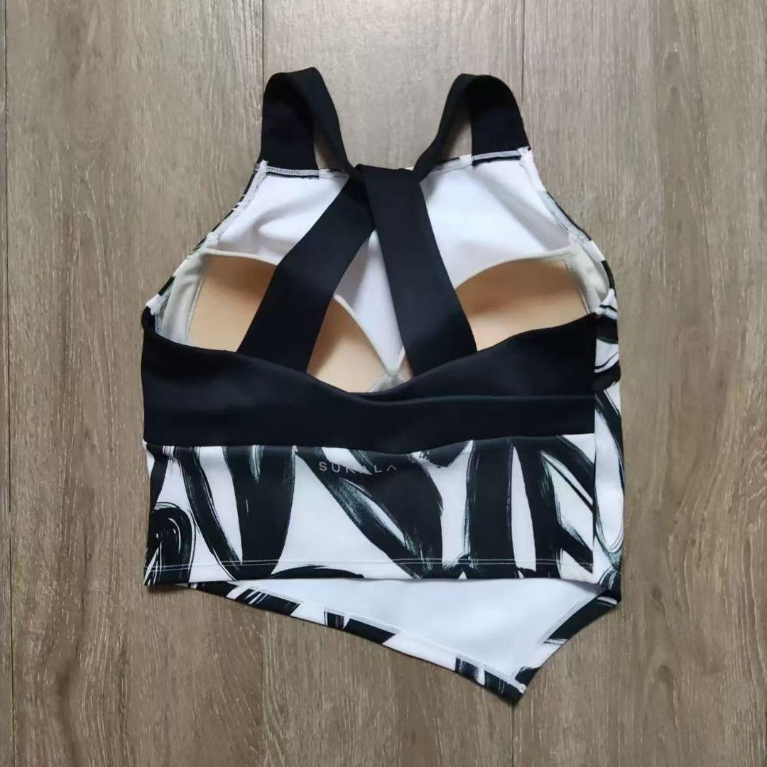 SUKALA】ハートプリントホルターネックブラトップLブラックオンライン