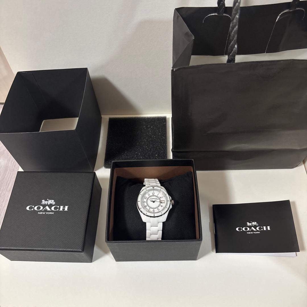 COACH 腕時計 レディース ホワイト COACH（コーチ） 腕時計 キット ウォッチ・38MM レディース : ZOZOTOWN