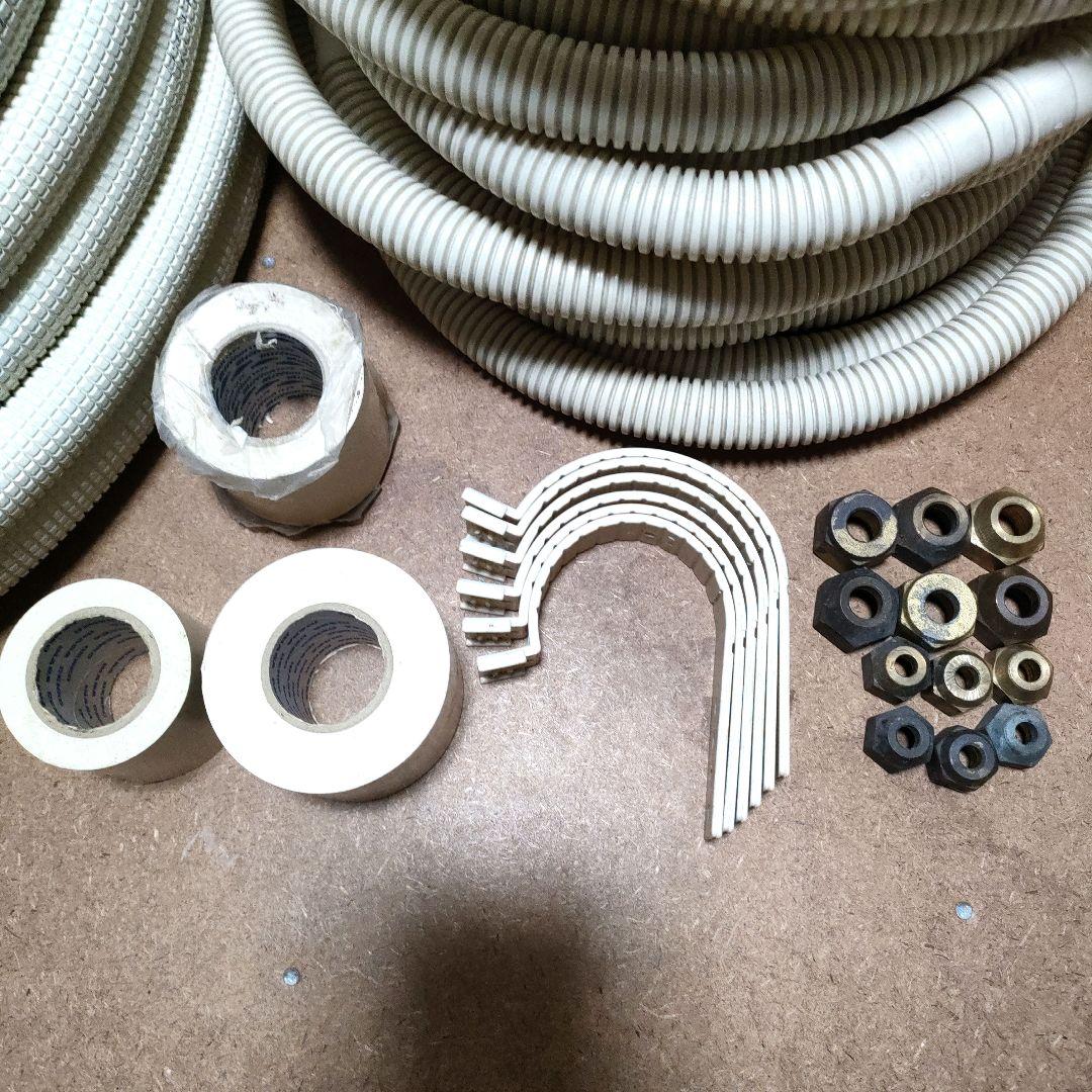 エアコン配管 ペアコイル 2分3分 10m ドレンホース 15m 因幡電工