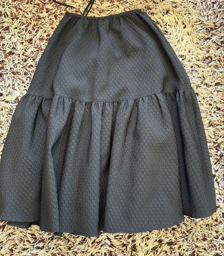 ブルレアbluelea⭐️ジャカードスカート ブラック 送料込