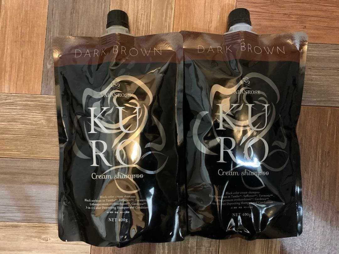 ＫＵＲＯクリームシャンプー、ダークブラウン400g×2個セット 楽天市場】【LINEお友だち追加で500円クーポン】2個セット KURO