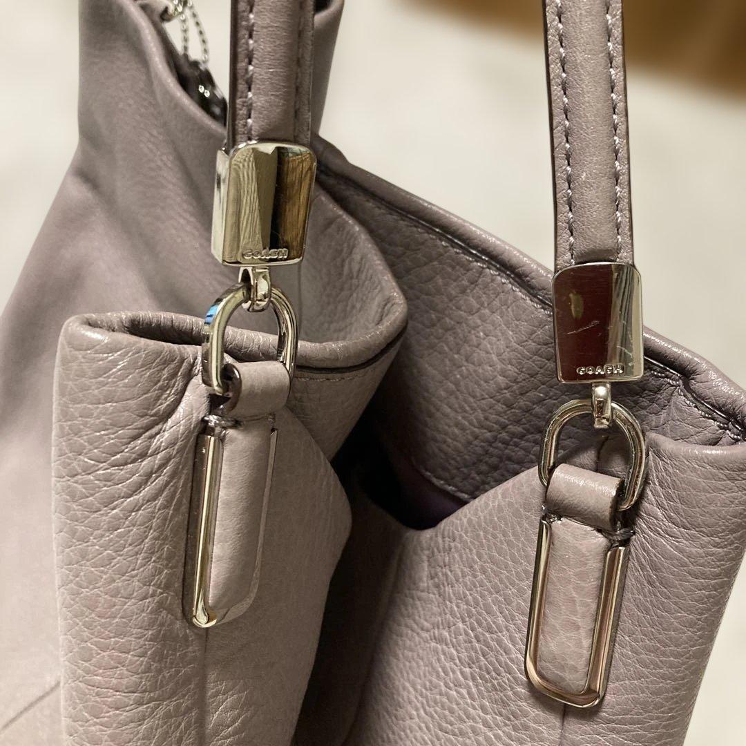 COACHトートバッグ☆マディソン フィービー.シボ革レザー.三層