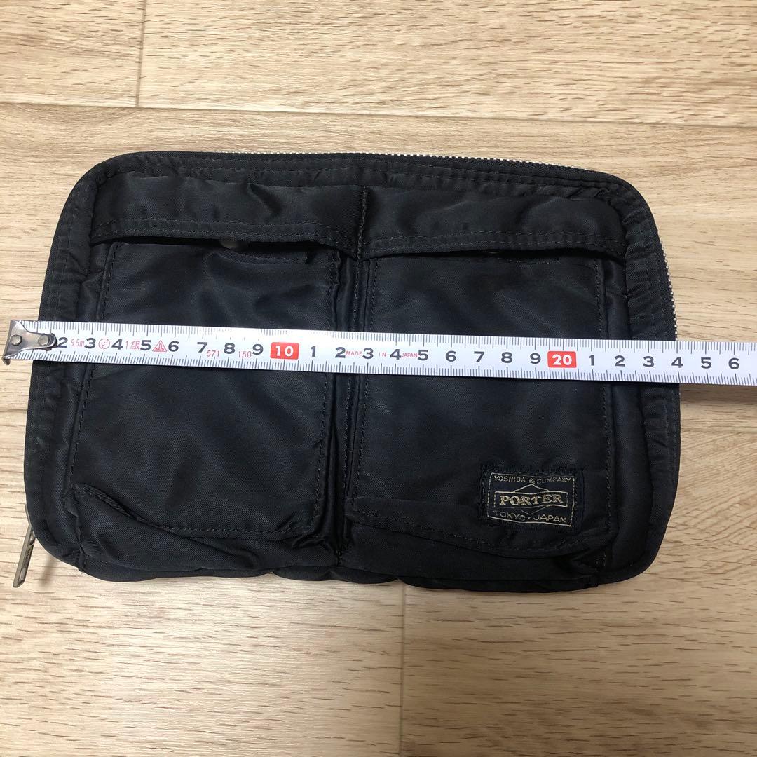 PORTER ブラックポーチ 約20cm x 13cm 手帳 システムバインダー