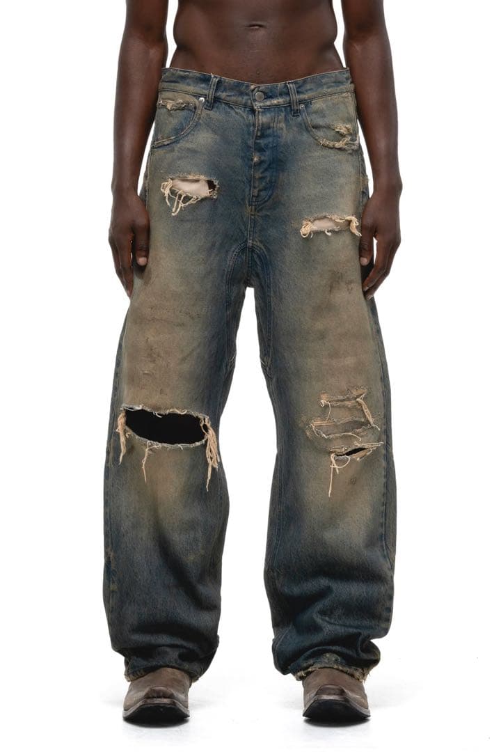 パンツ NO/FAITH STUDIOS SQUARE PATCH CUT / IND NO/FAITH STUDIOS FW24 ITALY SQUARE PATCH CUT / IND - NUBIAN