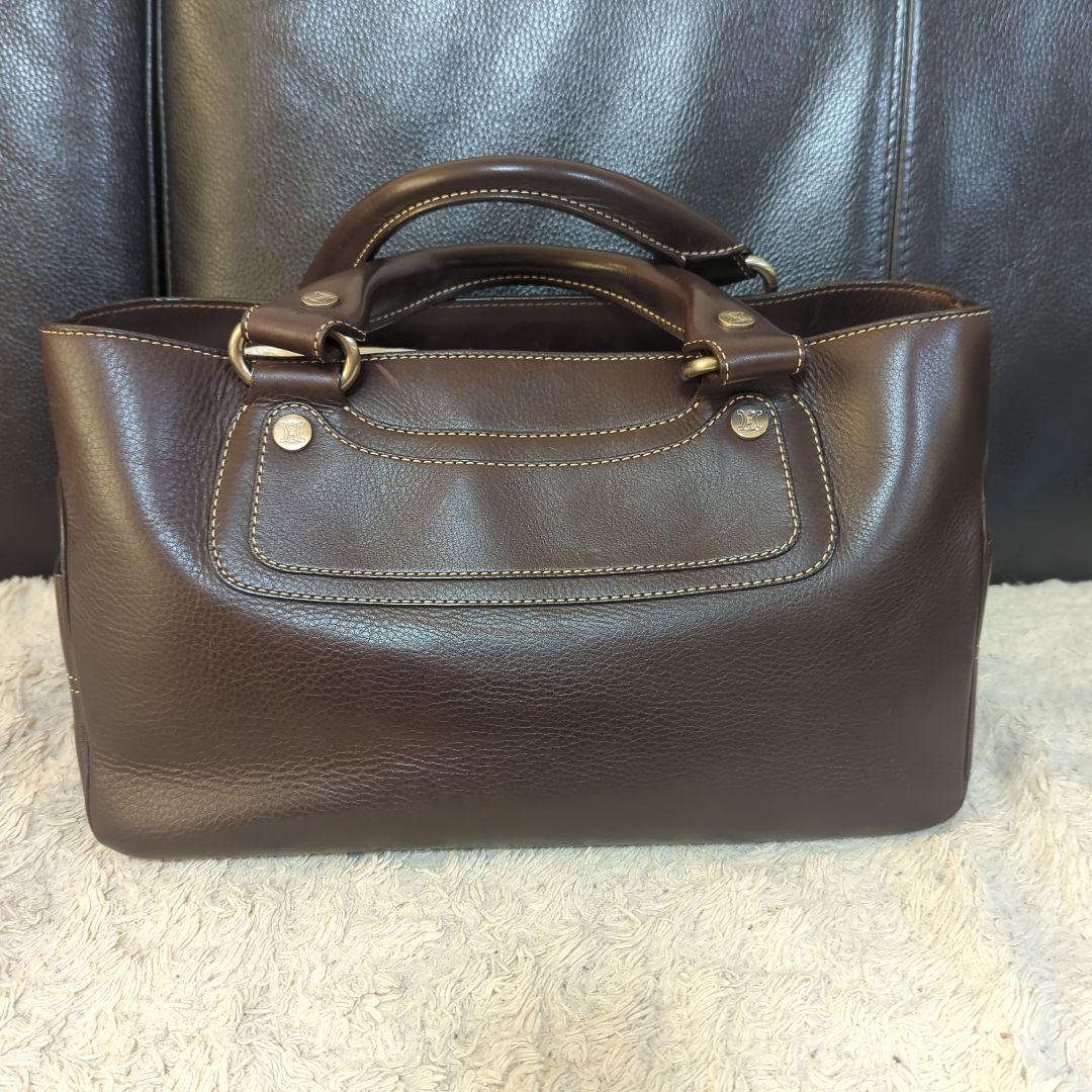 セリーヌブギーバッグ ブラウン美品 楽天市場】CELINE(セリーヌ)レザー：ブラウンブギーバッグ