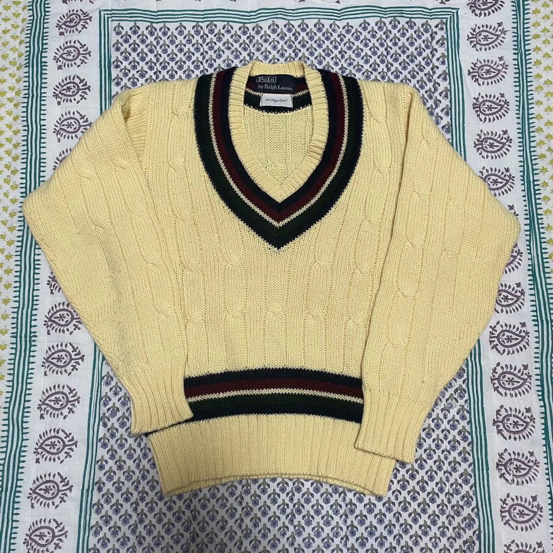 しらPolo Ralph Lauren 100% チルデンニット 中古・古着通販】POLO RALPH LAUREN (ポロ・ラルフローレン) チルデン
