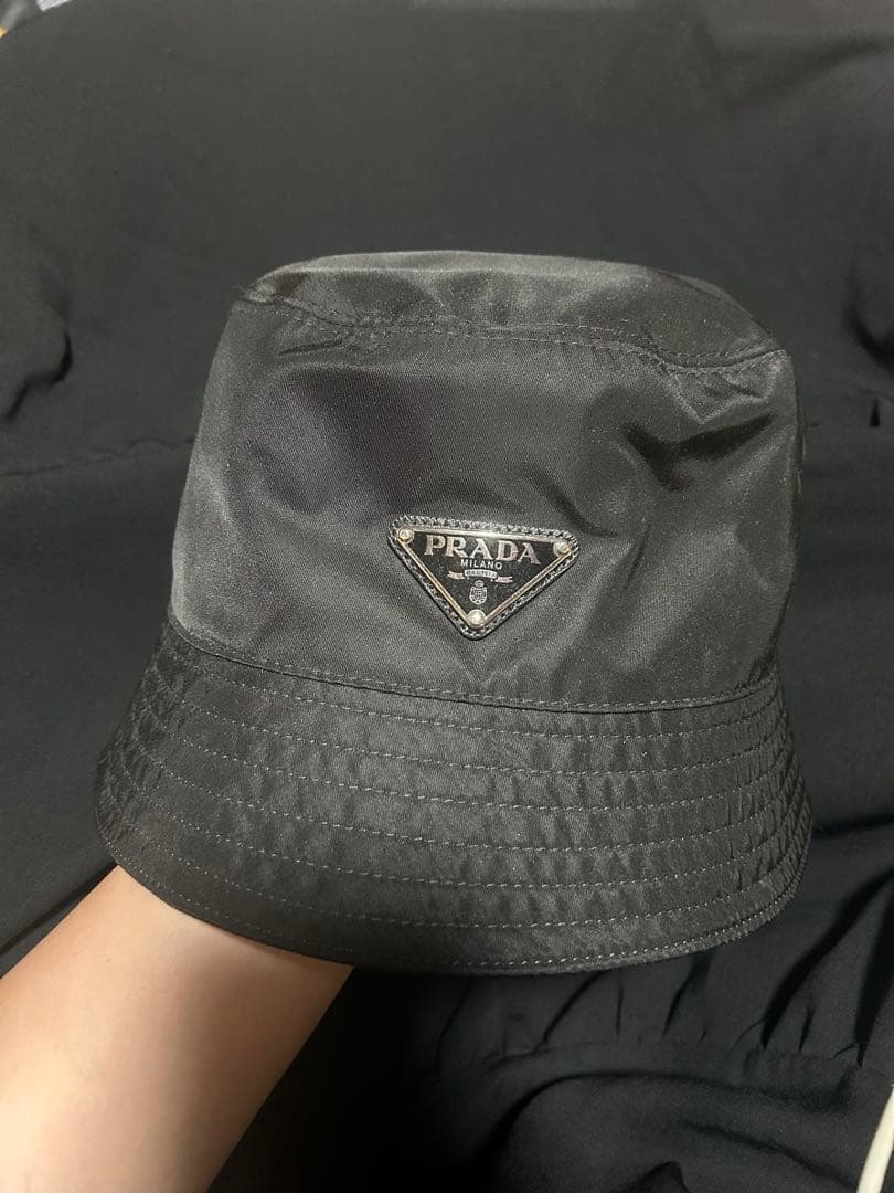 PRADA バケットハット XXL RE-NYLON Prada Re-Nylon Mens Multifunctional Bucket Hat XXL Black 1794218