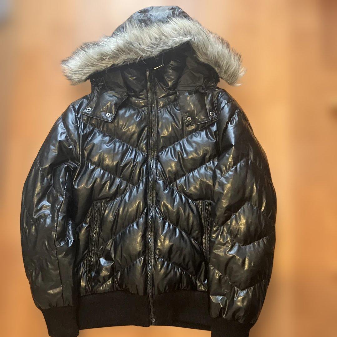 UNIQLO オールドユニクロ ファーダウンジャケット ブラックY2K 3way OLD UNIQLO ダウン ジャケット y2k 光沢 3way ブラック オールド