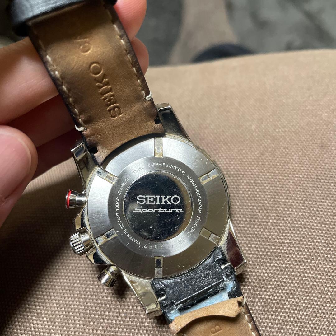 SEIKO セイコー スポーチュラ 7T04-0AL0 クロノグラフ