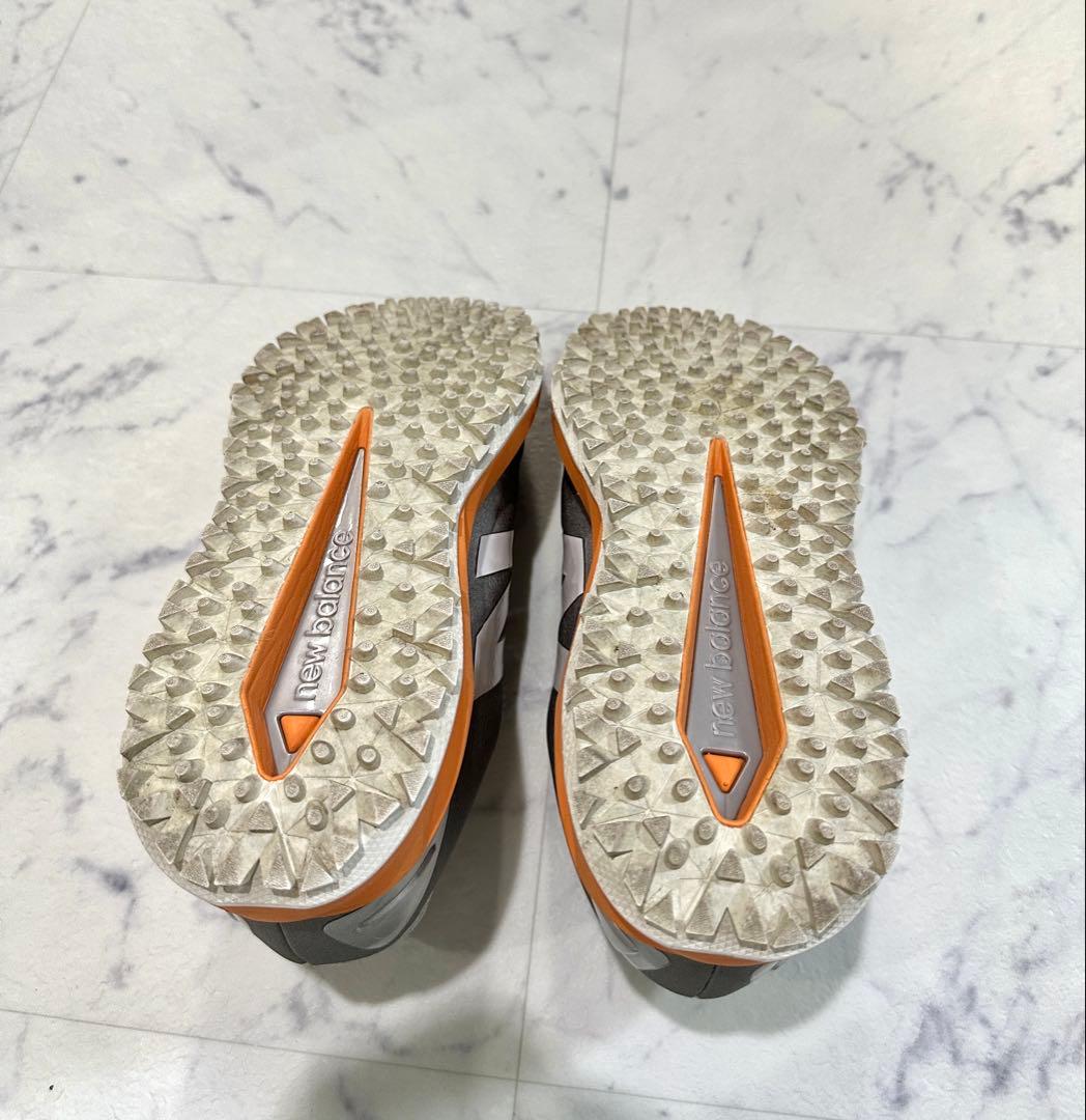 new balance ゴルフシューズ 女性用 グレー/オレンジ　23.5cm