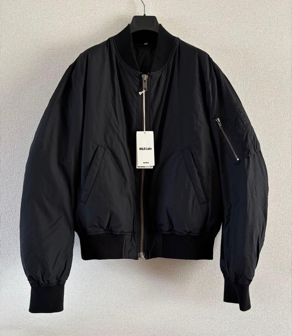 美品 MUJI LABO MA-1 ダウンブルゾン 黒 Lサイズ - メルカリ