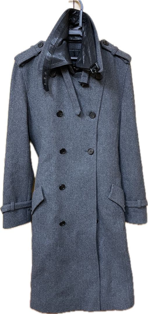 JUUN.J グレー トレンチコート VACHEMENT/ヴァシュモン】リサイクルシェルタフタ(ロング)トレンチ