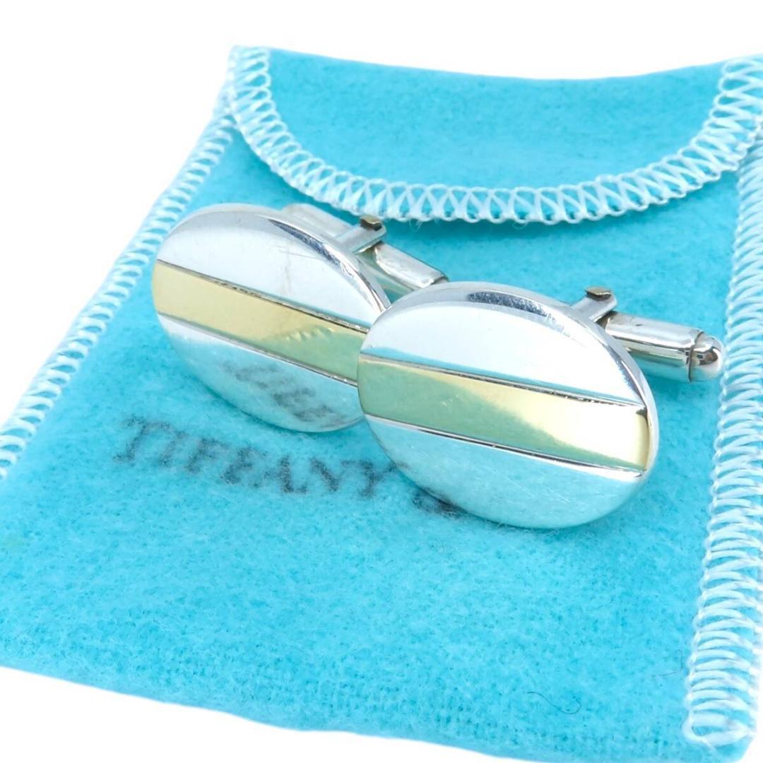 ティファニー スクエア ゴールド ライン コンビ カフス メンズ YO102 楽天市場】TIFFANY&Co. ティファニー カフス K18 19.9g ゴールド