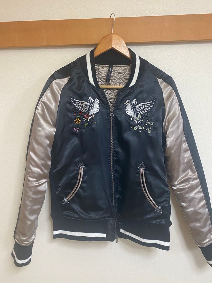 glamb スカジャン　黒　金　サイズ2 glamb（グラム） スカジャン Quilting Ska Jumper / キルティングスカ