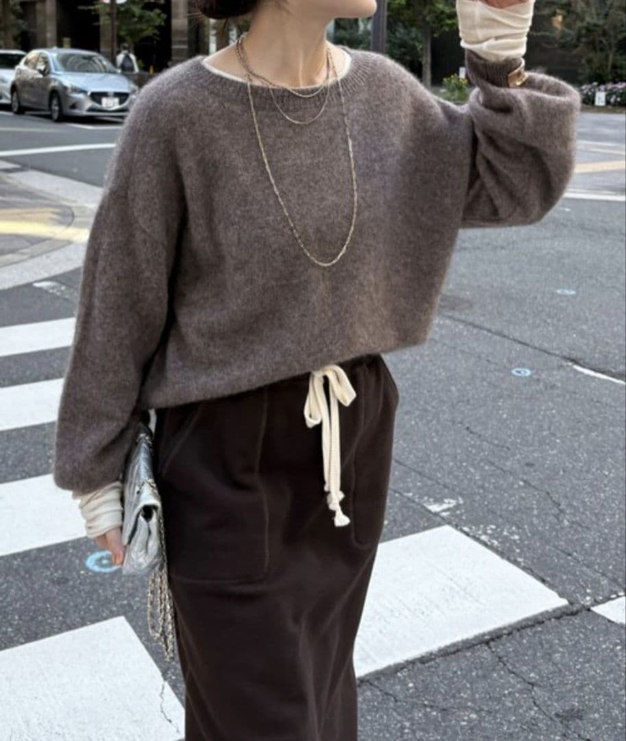 新品☆DOUDOU ドゥドゥ ヤクウールプルオーバー ブラウン DouDou（ドゥドゥ） ニット セーター ヤクウールプルオーバー