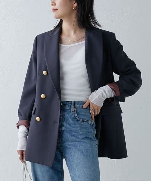 23AW マニッシュジャケット 23区（ニジュウサンク） ジャケット ノーカラージャケット