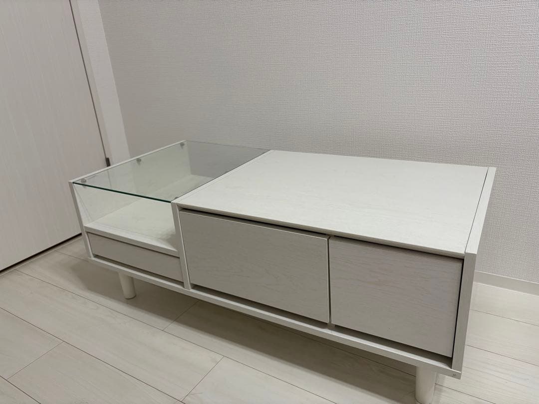 LOWYA ドレッサーテーブル ホワイト LOWYA（ロウヤ） ドレッサー ローテーブル テーブル ロータイプ 鏡台