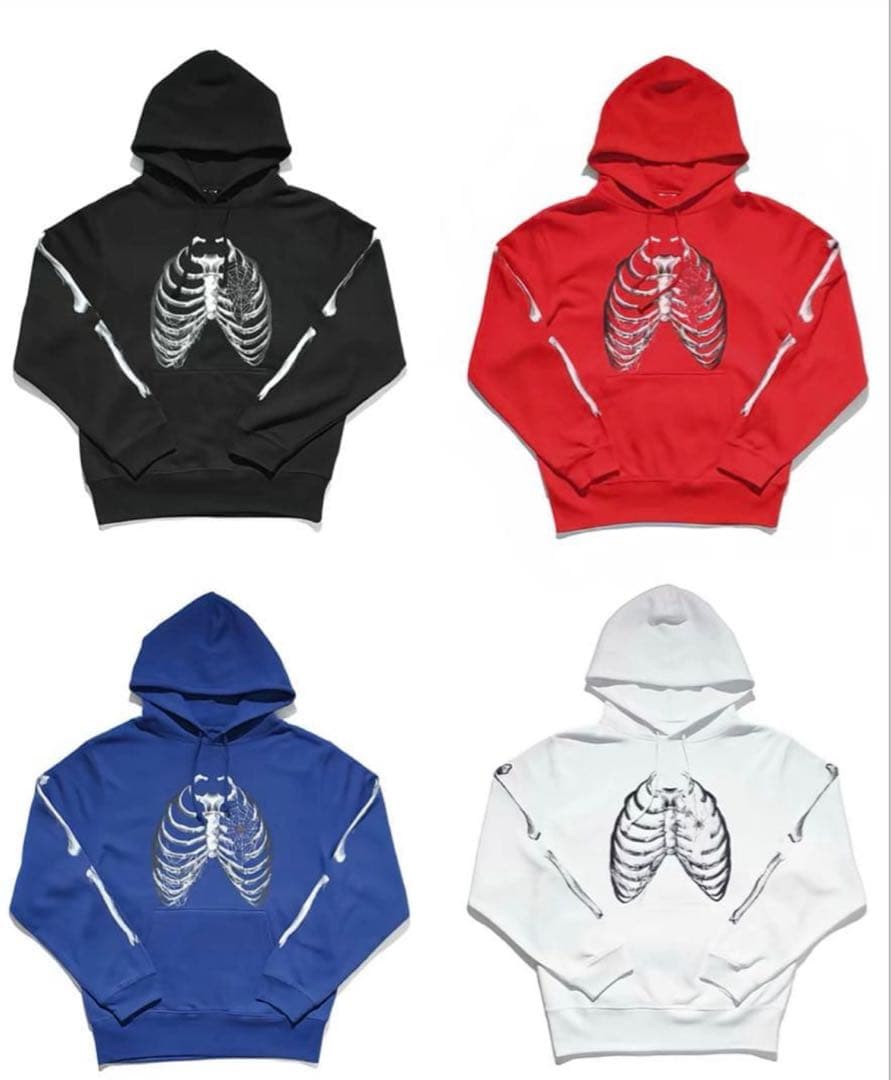 完売品】noremid ノーリミッド ボーンフーディー/パーカー ブラック S