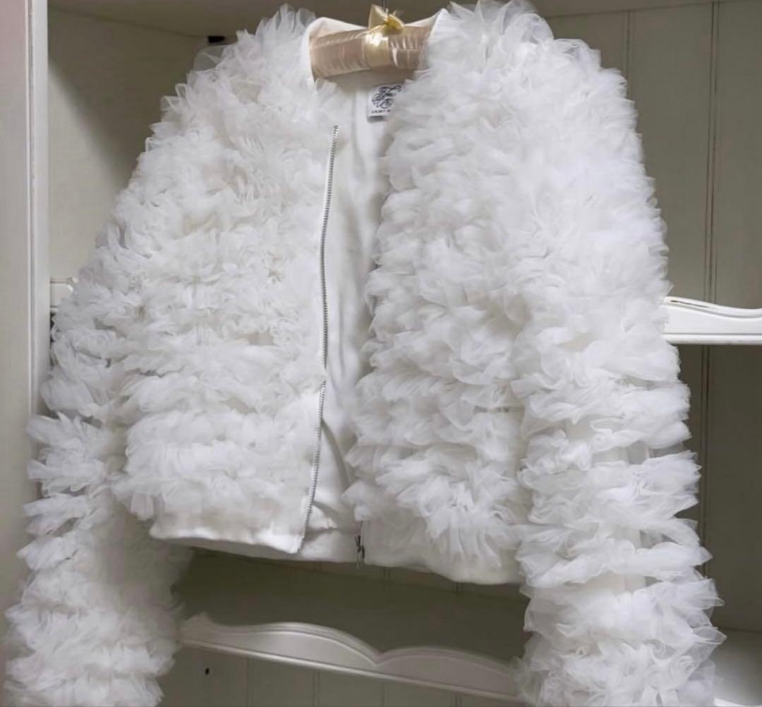 treat urself volume tulle jacket ホワイト treat urself volume tulle jacket ホワイト Tulle Jacket in White