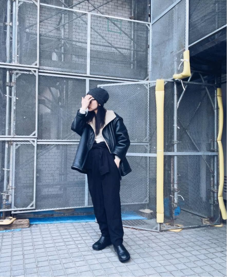 muller of yoshiokubo フェイクレザーボア コート2WAY - メルカリ