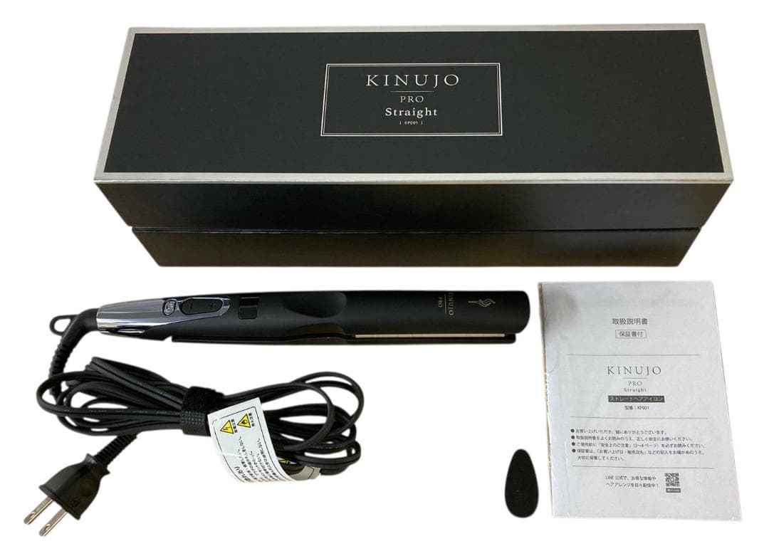 ★良品★ KINDJOPro キヌージョプロ ヘアアイロン ブラック KP001 KINUJO（絹女） ヘアアイロン プロ ストレート ストレートアイロン KP