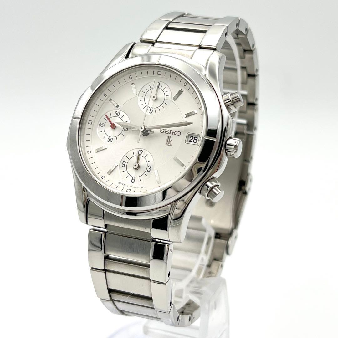 SEIKO LUKIA クロノグラフ 腕時計 新品電池 7T92-OBNO 美品 送料無料【電池交換済】 セイコー SEIKO ルキア LUKIA クロノグラフ