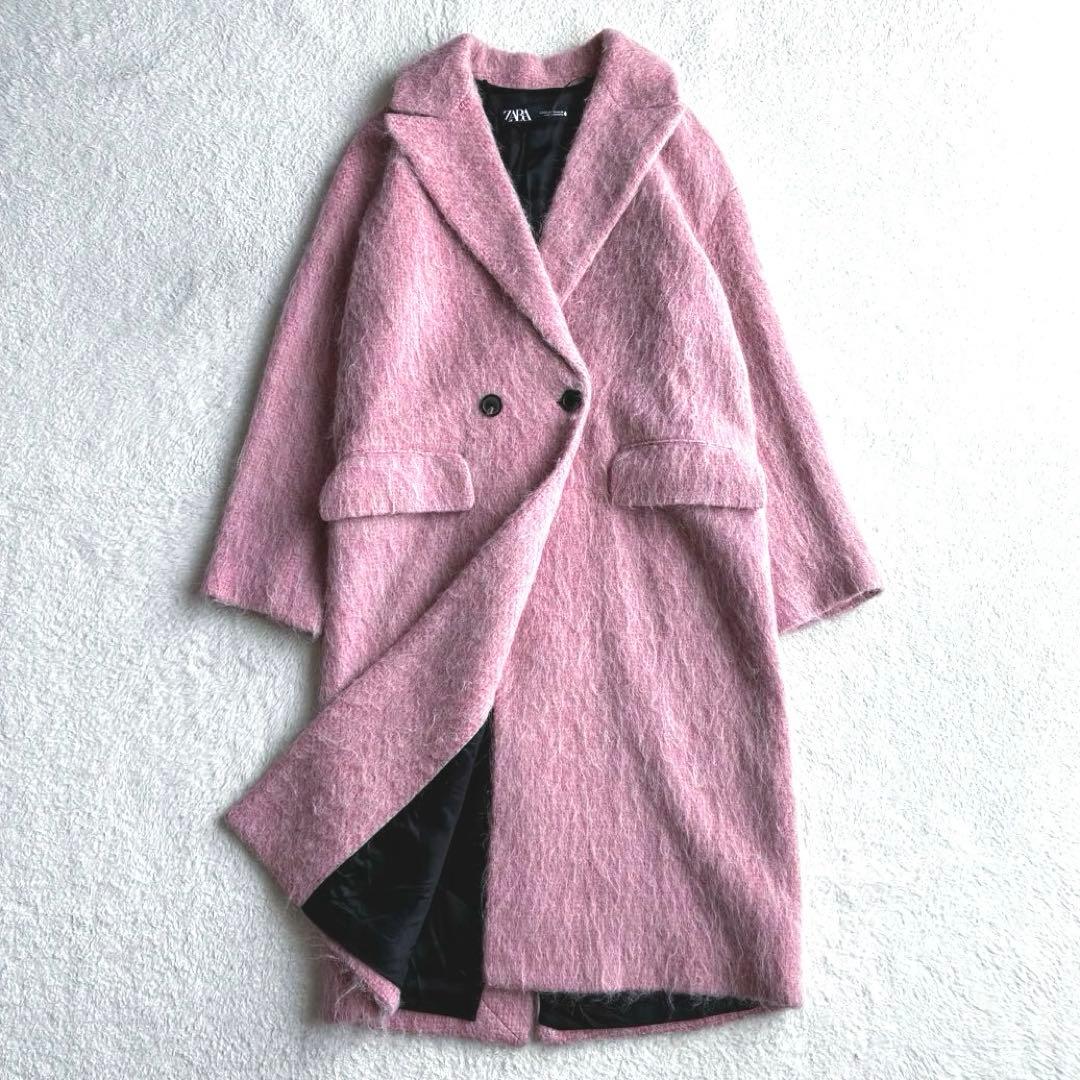 極美品 ザラ ZARA アルパカ ピンク シャギーコート マンテコ ロングコート ZARA】かぶりたくない! が叶うロングコート3選 - JJ