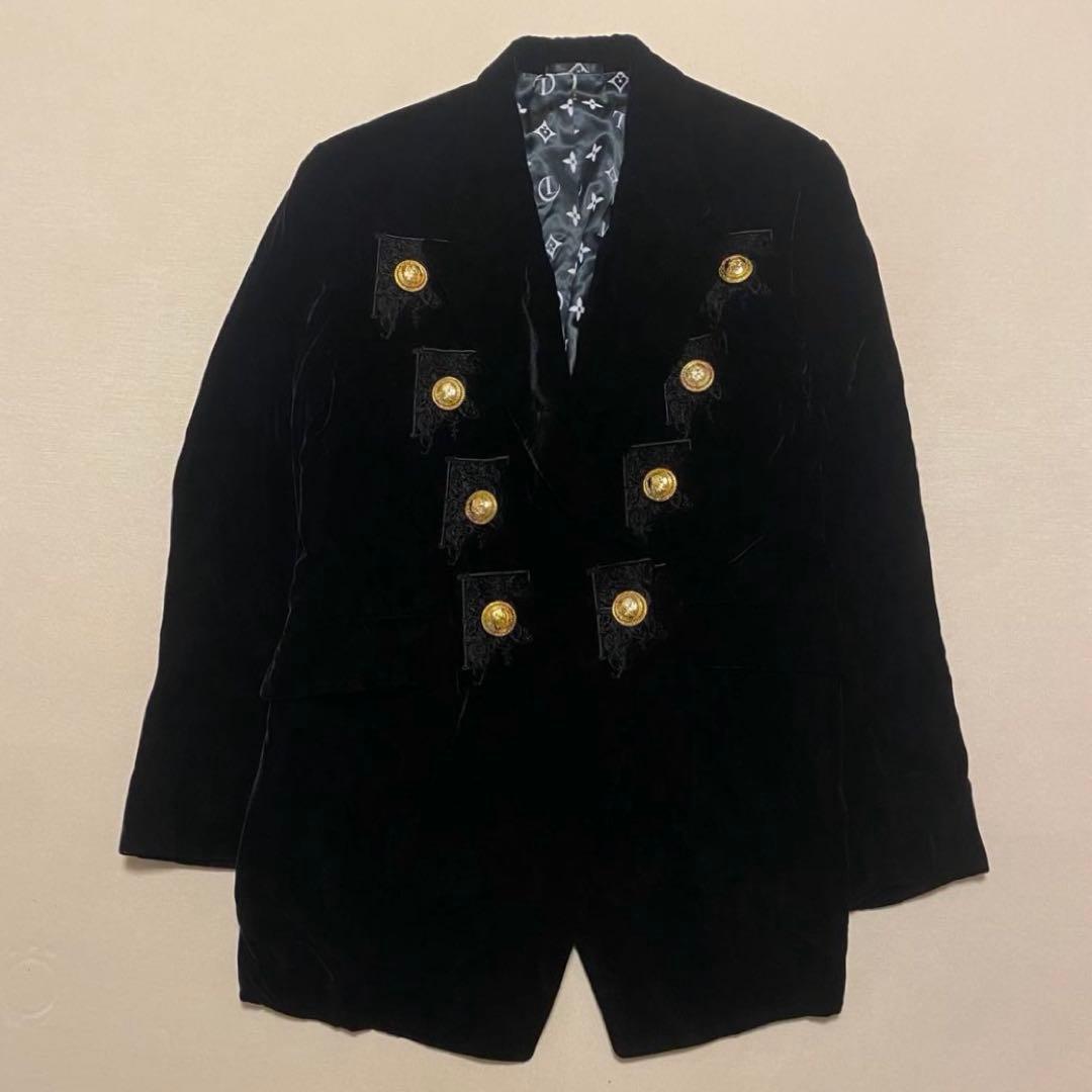 taujan1974 MATTINO ベルベット ダブル 金ボタン 金ボタンダブルテーラードジャケット - ベルーナ【公式】