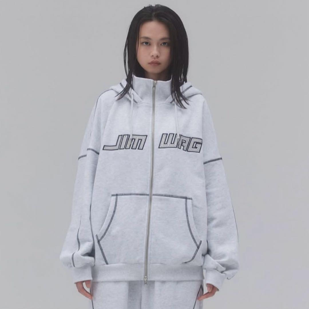 トップス jimwag Stitch line hoodie GRAY Static Hoodie - Stereo – STRIKE MVMNT