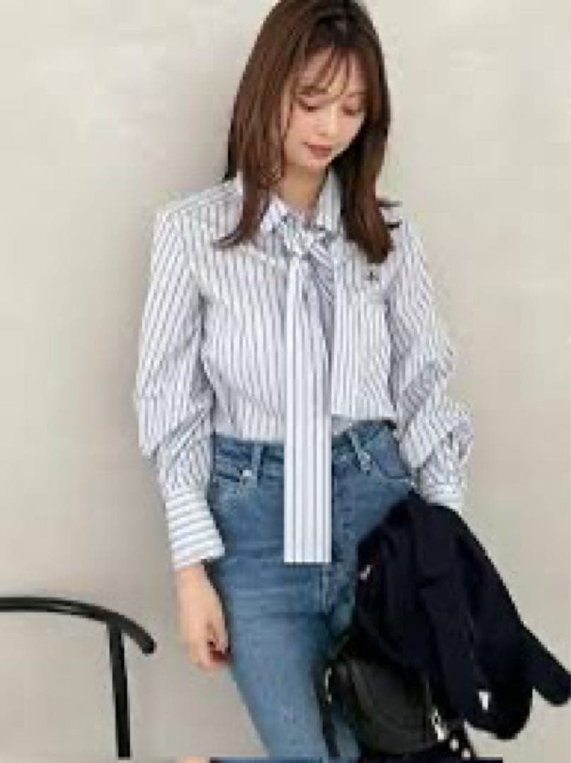 スナイデル　ボウタイシャツ　SAX スナイデル SNIDEL ボウタイシャツ （SAX） - ファッション通販 d fashion