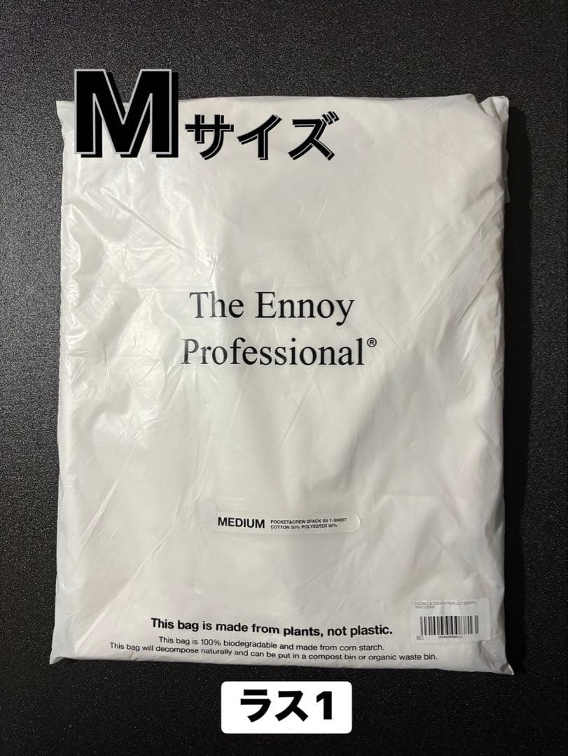 ENNOY POCKET CREW 2PACK SS T-SHIRT M ラス1 ENNOY POCKET & CREW 2PACK SS T-SHIRT (BLACK) XXL エンノイ