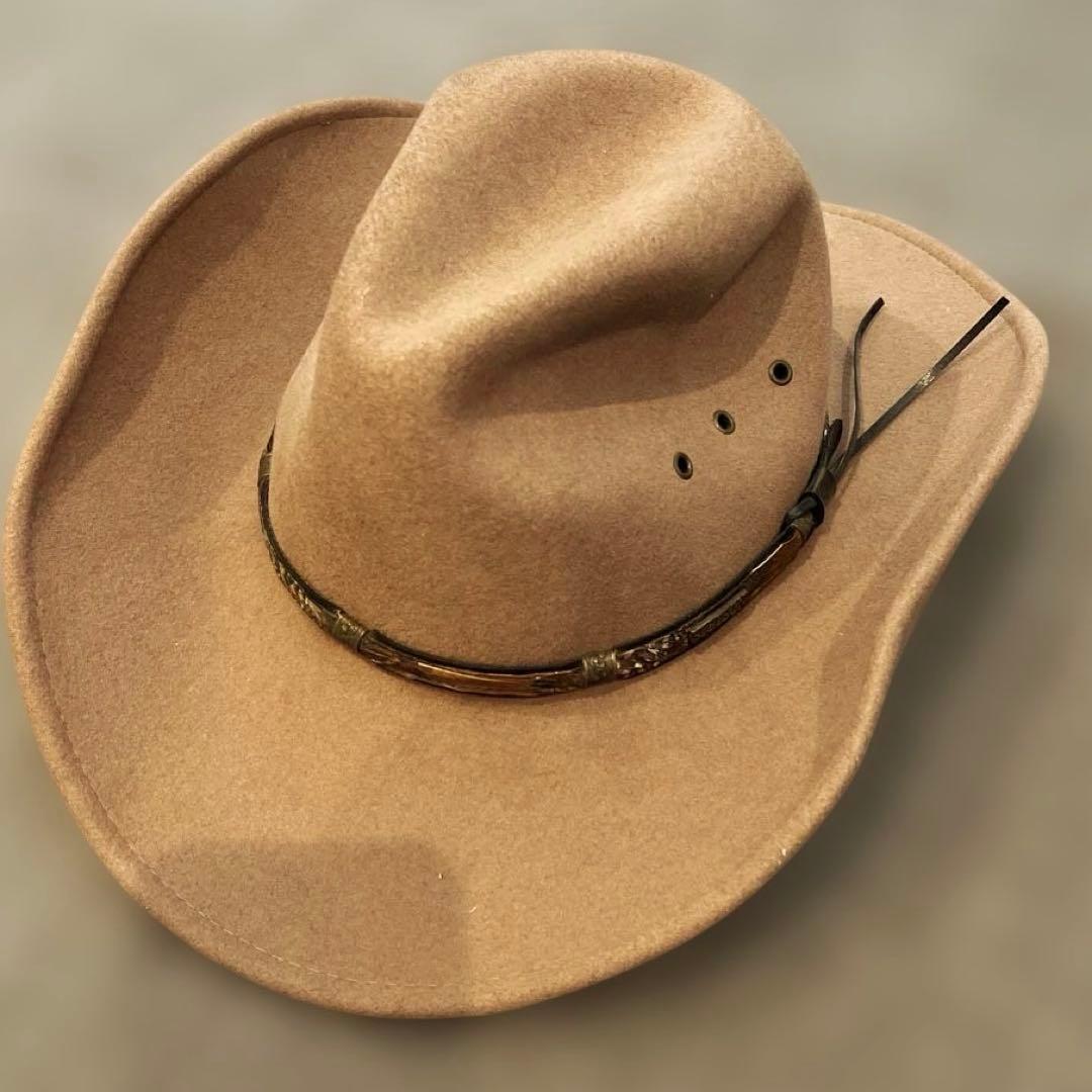 ベージュ ウール カウボーイハット　ステットソン STETSON(ステットソン) / ハット/L/ウール/ベージュ/カウボーイハット