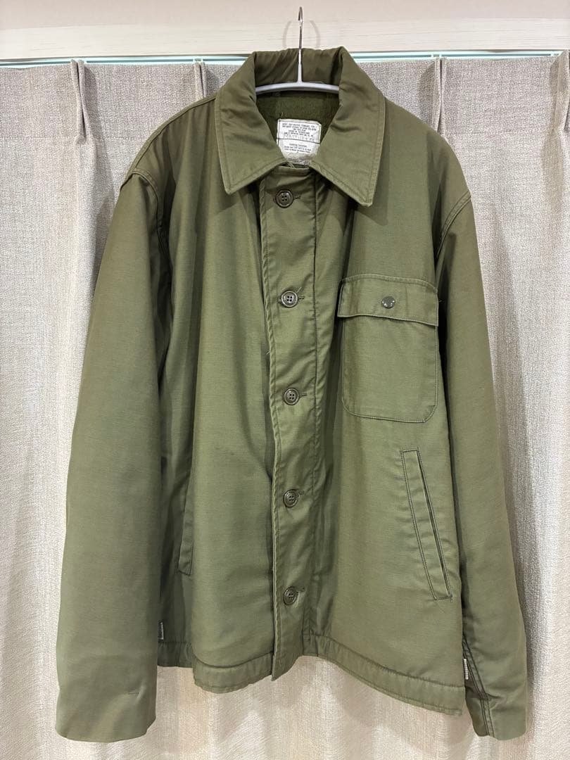 米軍　A-2デッキジャケット USA製 実物 米軍 A-2 内ボア デッキジャケット M程度 N-1後継