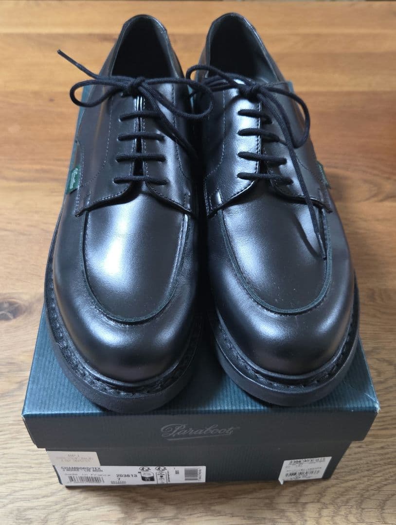 新品・未使用【パラブーツ】　シャンボード　ブラック　サイズ7　26㎝ Paraboot（パラブーツ）CHAMBORD（シャンボード）