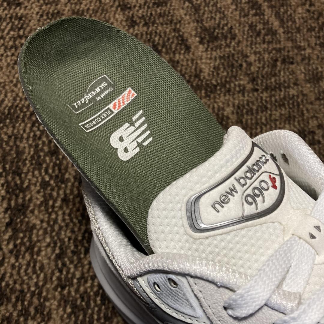 NB U990NC6 USA製【8.0/US 26.0/CM】インソールカスタム Amazon | [ニューバランス] 990 V6 WHITE Reflection MADE IN USA