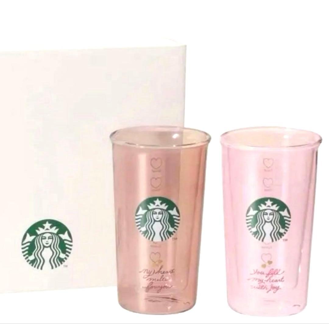 スタバ スターバックス バレンタイン2026 ダブルウォール耐熱グラス