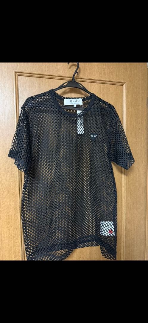 コムデギャルソン　メッシュTシャツL プレイ コム デ ギャルソンが初となるメッシュ素材のTシャツを発売