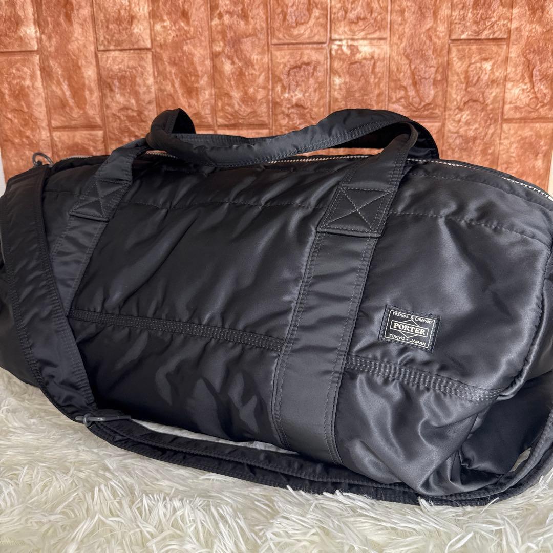 【美品】ポーター タンカー 2Way ドラムバッグ Lサイズ ブラック W57 美品 ポーター タンカー 2Way ドラムバッグ Lサイズ ブラック W57