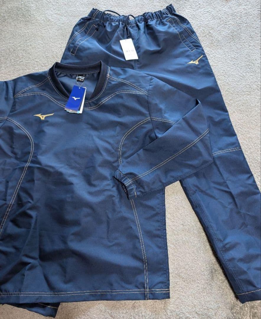 新品　MIZUNO　ミズノ　ピステダフブレーカーシャツ/パンツ　2点セット　XL MIZUNO（ミズノ）ピステシャツ パンツ 上下セット（P2MEA525/P2MFA525