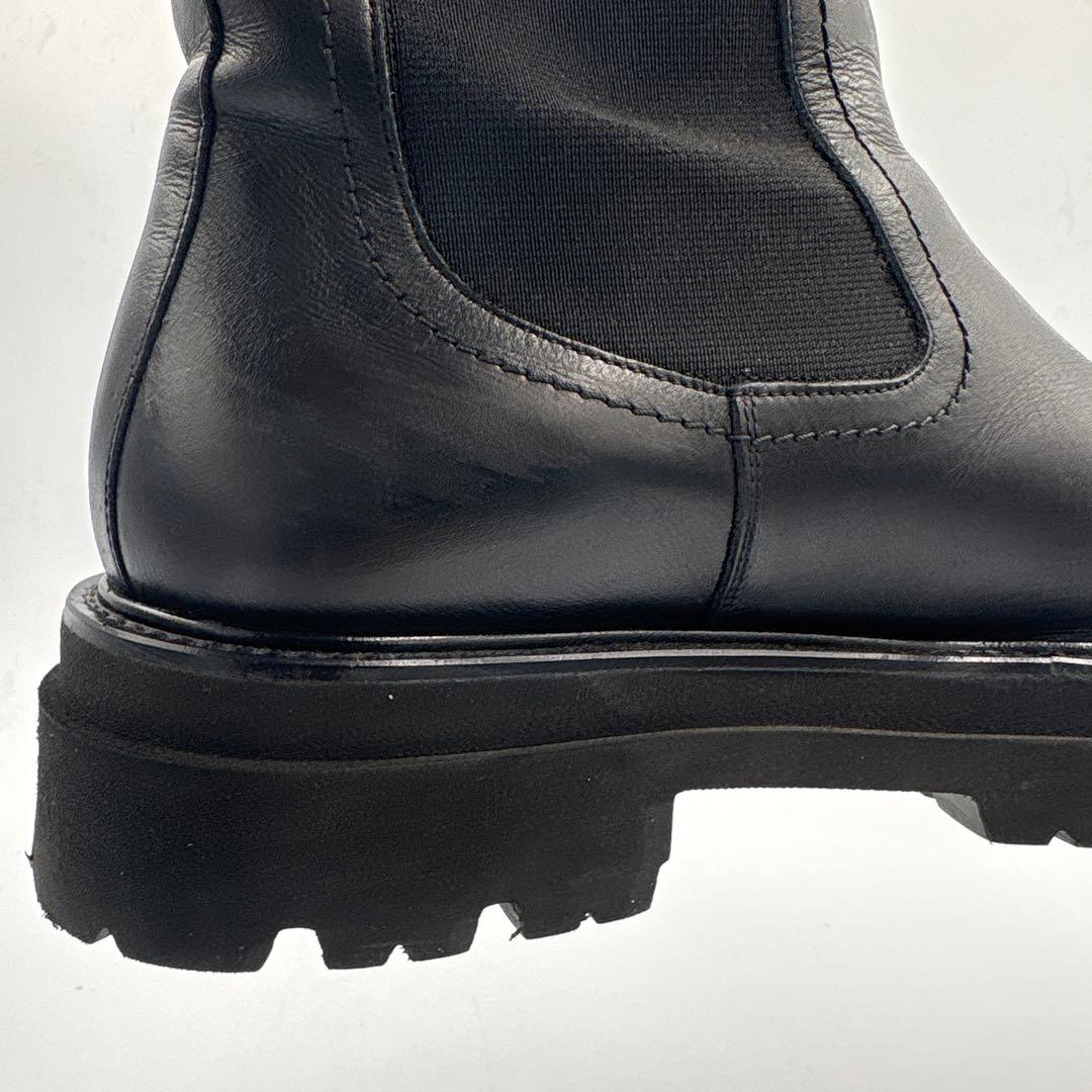 ✨美品✨パスクッチ サイドゴアブーツ【38】24.5cm ブラック