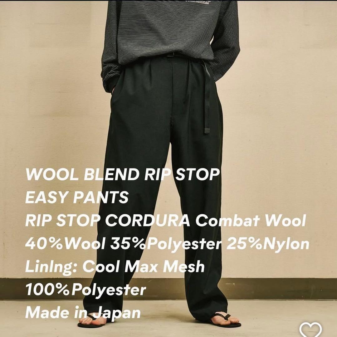 パンツ ennoy wool blend rip stop easy pants L ennoy WOOL BLEND RIP STOP EASY PANTS