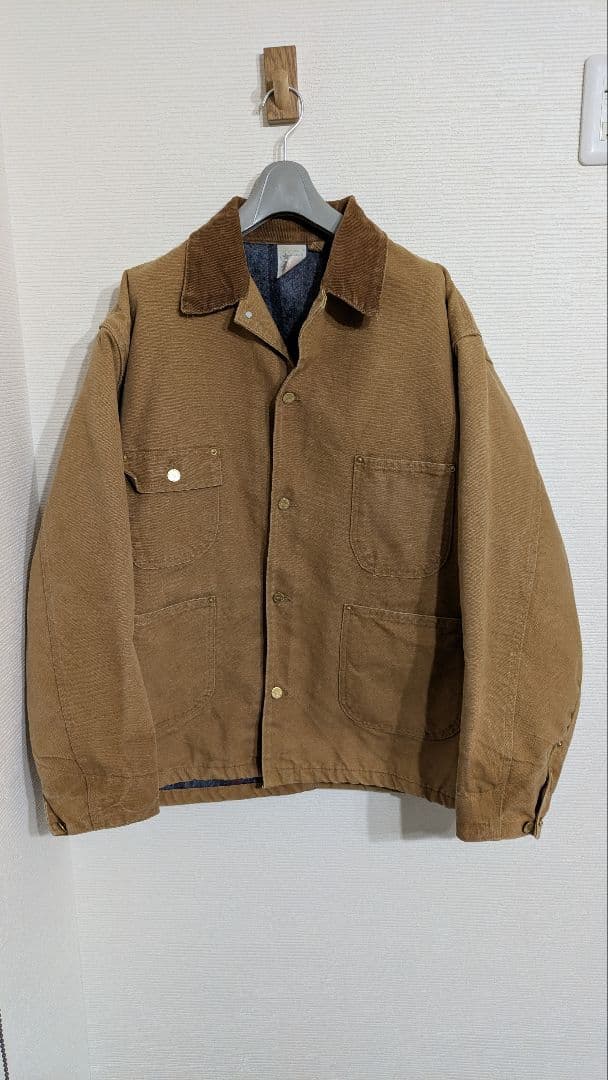 カーハート　チョアコート　48 USA製 100周年 ブランケット 古着 USA製 Carhartt/ カーハート/ チョアコート/ ダック地/襟