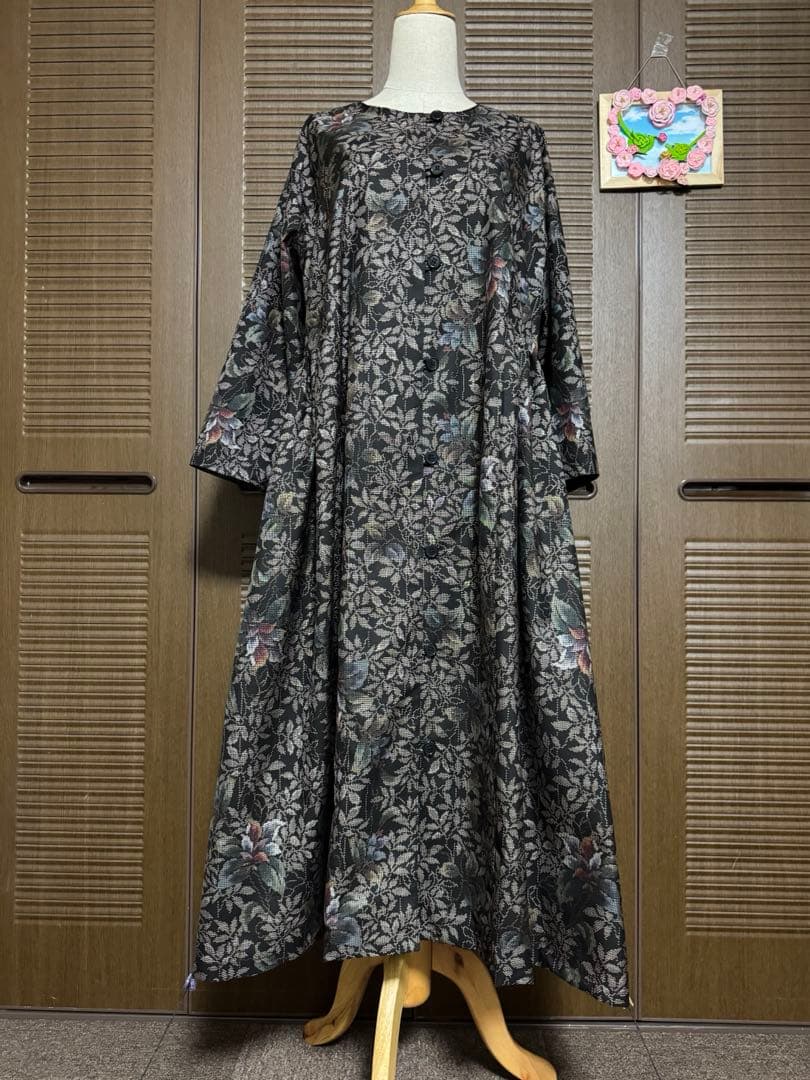 本場大島紬 泥染め ワンピース・羽織 2way 証紙有り - メルカリ